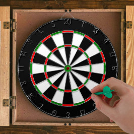 Dartboard aus weißem, schwarzem, rotem und grünem dartscheibe