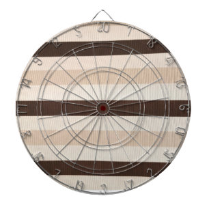 Dartboard Beige Brown Stripe Dartscheibe