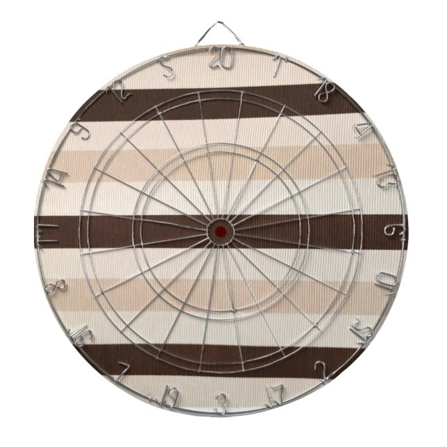 Dartboard Beige Brown Stripe Dartscheibe (vorne)