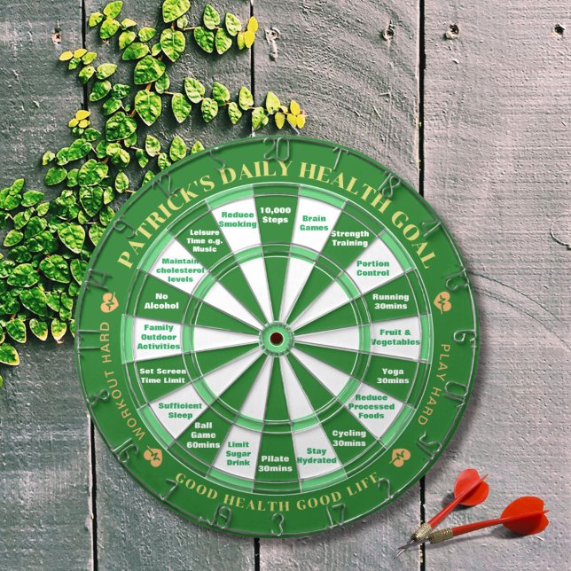 Dartboard - Benutzerdefinierbare Name- und Gesundh Dartscheibe (This is a dartboard and also your health assistant for developing good daily health habit.   )