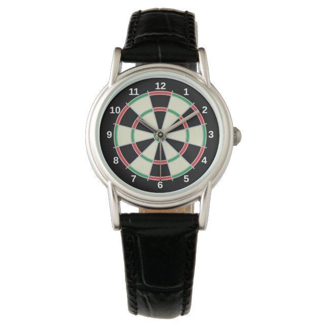Dartboard Bulls Eye Watch Armbanduhr (Vorderseite)