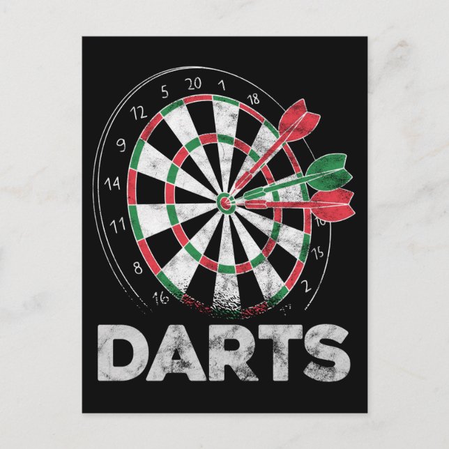 Dartboard Bullseye Dart Player Postkarte (Vorderseite)