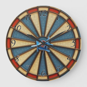 Dartboard Bullseye Große Wanduhr