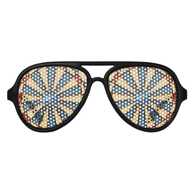 Dartboard Bullseye Partybrille (Vorderseite)