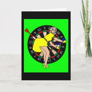 Dartboard Dart Player mit Dartboard-Pfeilen Karte