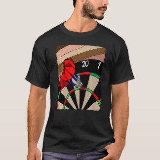 Dartboard Dart Player mit Dartboard T-Shirt