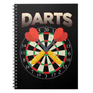 Dartboard Dart Retro Darts Player Notizblock