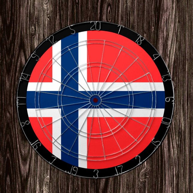 Dartboard & dartboard (Norwegische Flagge) / Spiel Dartscheibe (Von Creator hochgeladen)