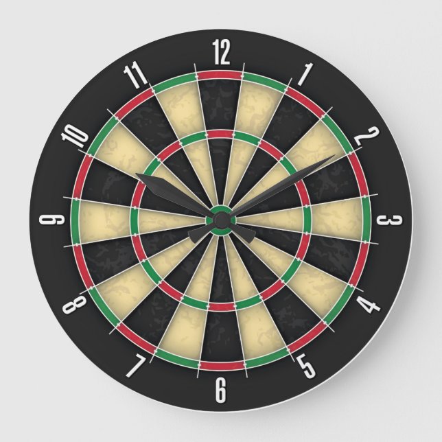 Dartboard Darts Bar Pub Games Wall Uhr (Vorderseite)