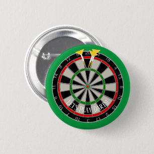Dartboard Darts Design Personalisiert Button