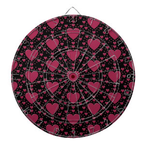 Dartboard-Decorative Red Hearts Dartscheibe