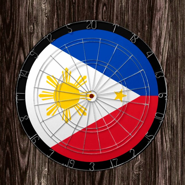 Dartboard der philippinischen Flagge, Philippinen/ Dartscheibe (Von Creator hochgeladen)
