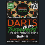 Dartboard-Design, Darts-Turnier Flyer<br><div class="desc">Dartboard Design,  Darts Tournament Werbung Flyer vom Business Card Store.</div>