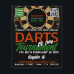 Dartboard-Design, Darts-Turnier Flyer<br><div class="desc">Dartboard Design,  Darts Tournament Werbung Flyer vom Business Card Store.</div>