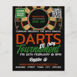 Dartboard-Design, Darts-Turnier Flyer