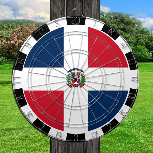 Dartboard & Flag (Dominikanische Republik) / Spiel Dartscheibe (Von Creator hochgeladen)