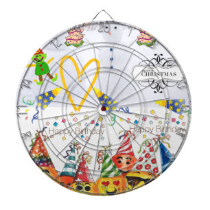 Dartboard Frohe Weihnachtsfeier Geburtstag Dartscheibe