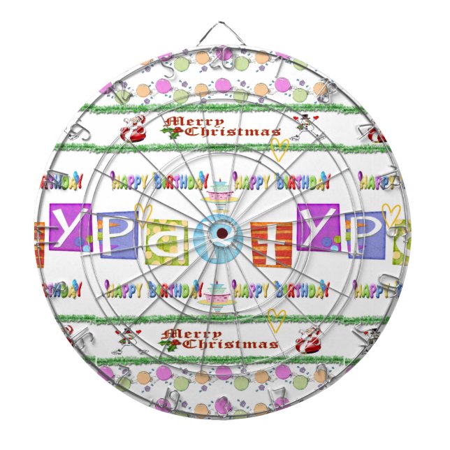 Dartboard Frohe Weihnachtsfeier Geburtstag Dartscheibe (vorne)