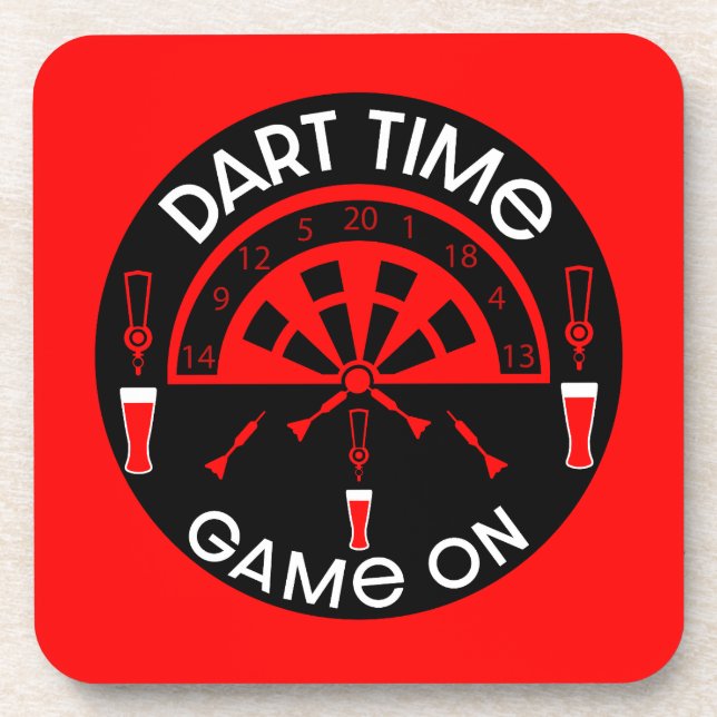 Dartboard Game-Geschenk Getränkeuntersetzer (Vorderseite)