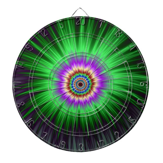 Dartboard Green Star Burst Dartscheibe (vorne)