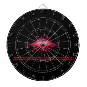 Dartboard Herz Pink und Schwarz Dartscheibe