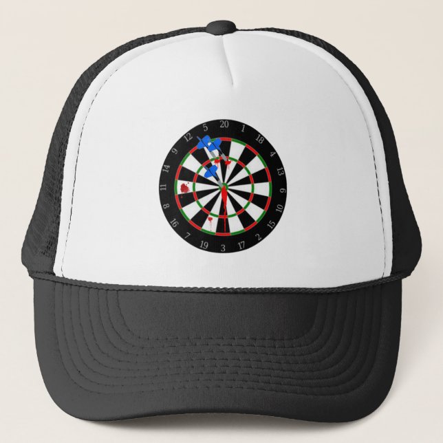 Dartboard-Hut Truckerkappe (Vorderseite)