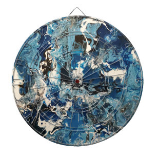 Dartboard in Modern Blue Art Dartscheibe