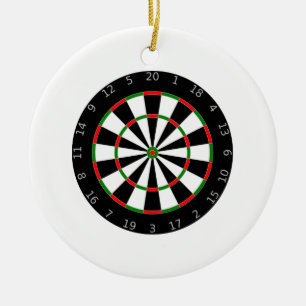 Dartboard Keramik Ornament