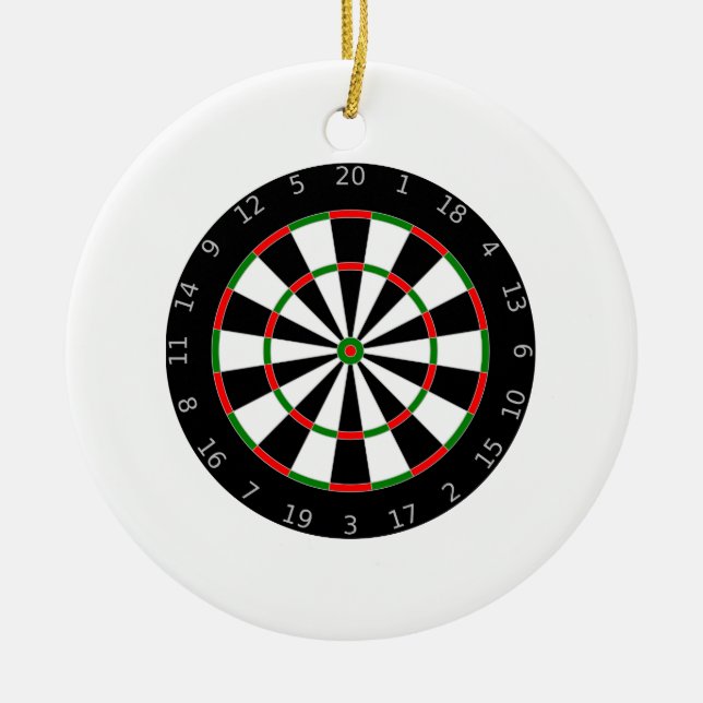 Dartboard Keramik Ornament (Vorne)