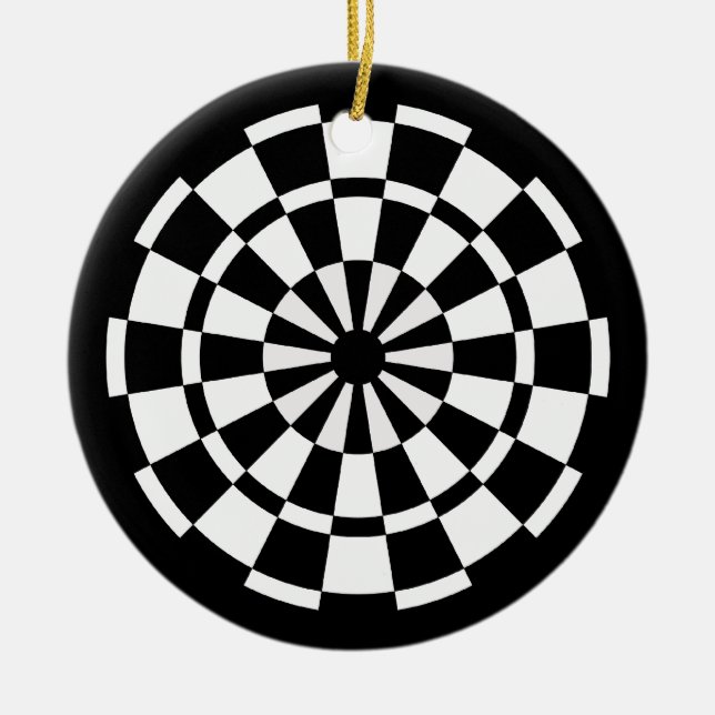 Dartboard Keramik Ornament (Vorne)
