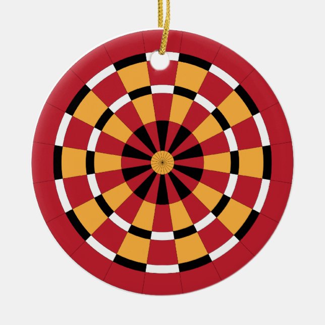 Dartboard Keramik Ornament (Vorne)