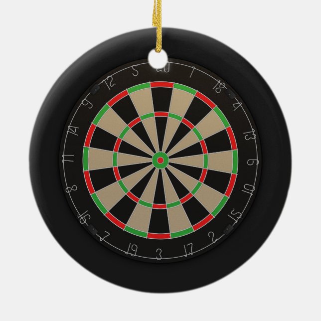 Dartboard-Liebhaber Keramikornament (Hinten)