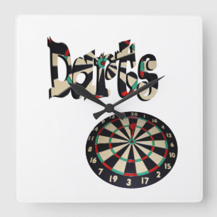 Dartboard-Logo, Quadratische Wanduhr