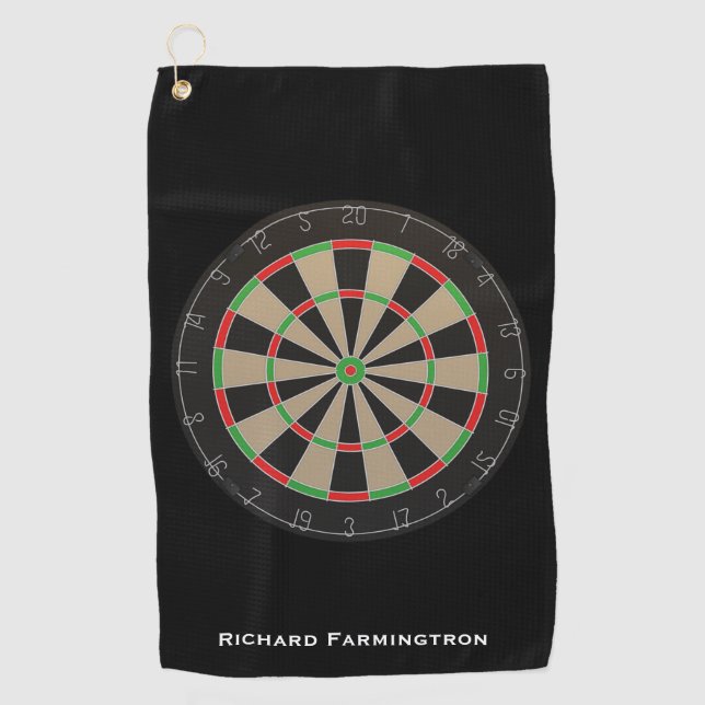 Dartboard Lover Darts Bullseye Golfhandtuch (Vorderseite)