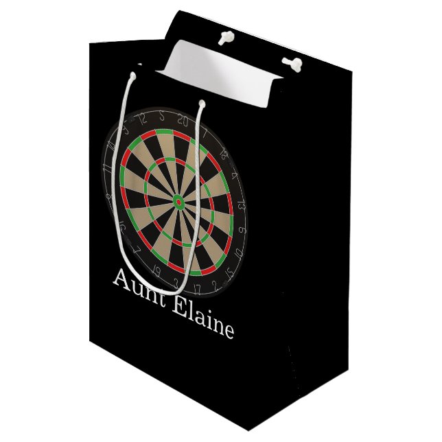 Dartboard Lover 🎯 😍 Darts Mittlere Geschenktüte (Vorderseite Schrägansicht)