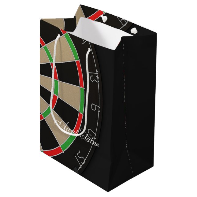 Dartboard Lover 🎯 😍 Darts Mittlere Geschenktüte (Vorderseite Schrägansicht)