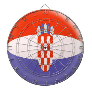 Dartboard mit 6 Pfeile Kroatien-Kroat-Flagge Dartscheibe