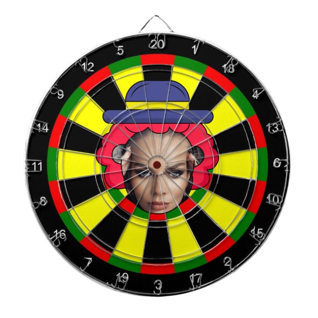 Dartboard mit benutzerdefiniertem Text und Foto Dartscheibe (vorne)