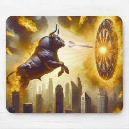Dartboard mit Bulle - Explosion - Dartkunst Mousepad