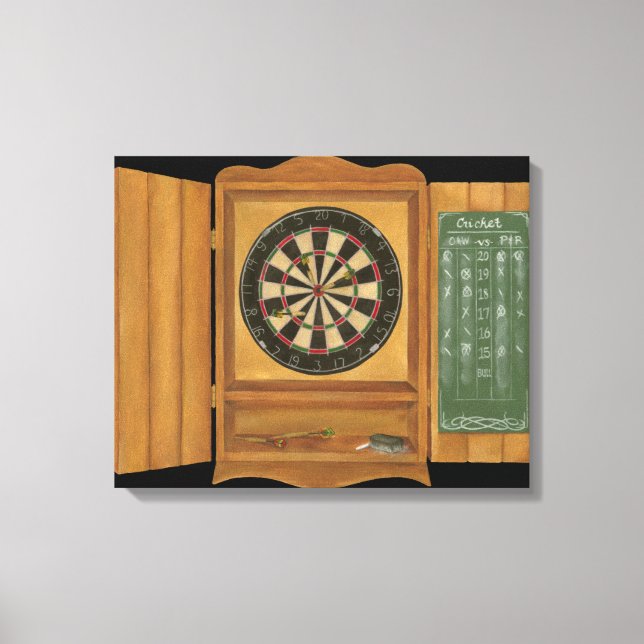 Dartboard mit Cricket-Bewertung Leinwanddruck (Vorderseite)