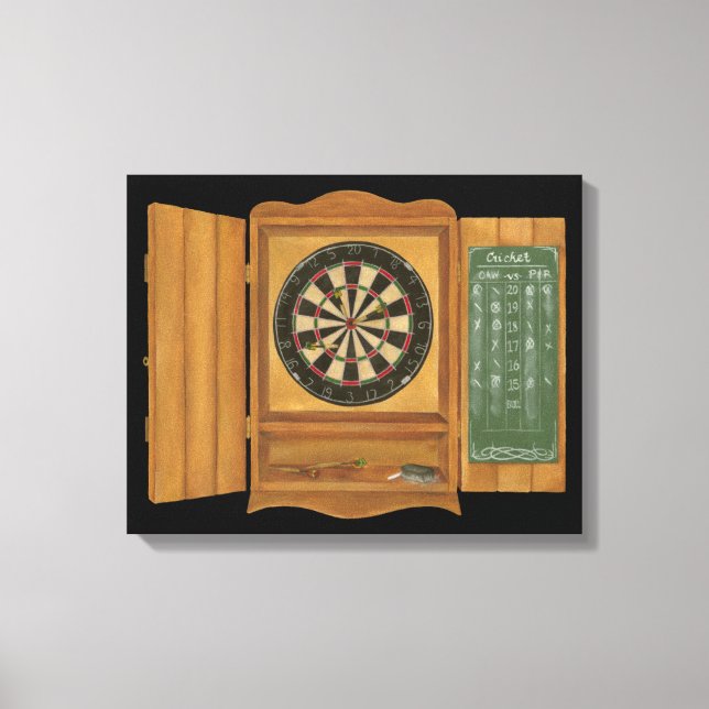 Dartboard mit Cricket-Bewertung Leinwanddruck (Vorderseite)
