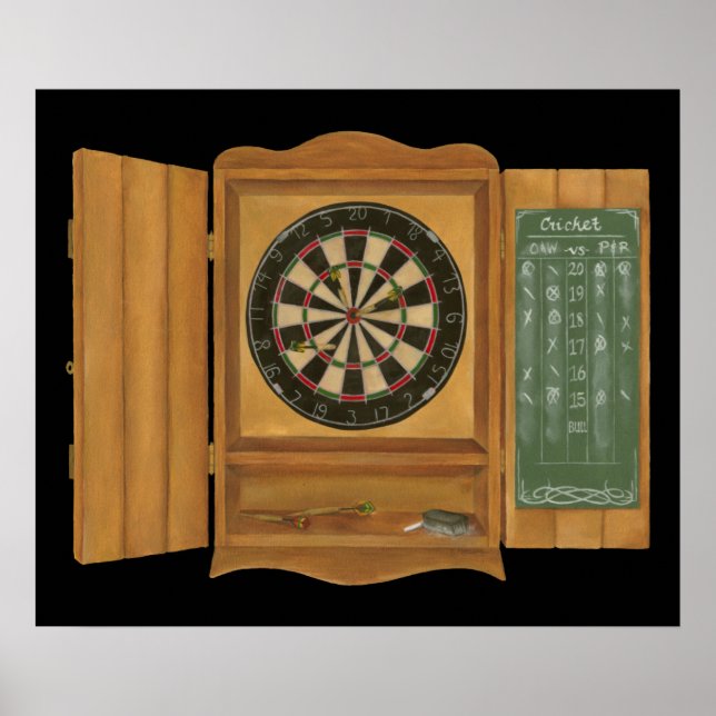 Dartboard mit Cricket-Bewertung Poster (Vorne)