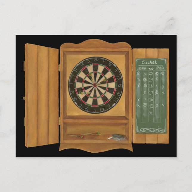 Dartboard mit Cricket-Bewertung Postkarte (Vorderseite)