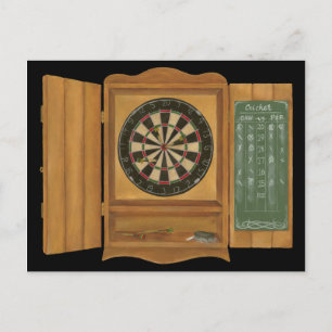 Dartboard mit Cricket-Bewertung Postkarte
