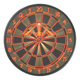Dartboard mit Darts in die 180 Dartkunst Eishockey Puck