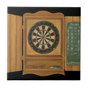 Dartboard mit dem Kricket-Zählen Fliese