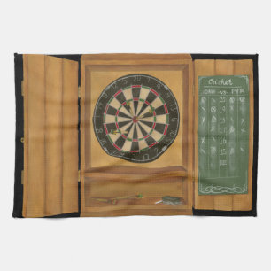 Dartboard mit dem Kricket-Zählen Küchentuch