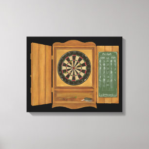Dartboard mit dem Kricket-Zählen Leinwanddruck