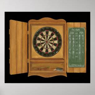 Dartboard mit dem Kricket-Zählen Poster