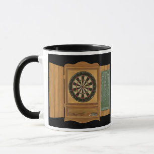 Dartboard mit dem Kricket-Zählen Tasse